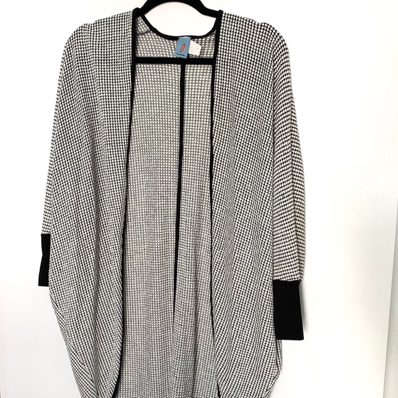 pink melo Sweaters - Black and white cardigan sweater